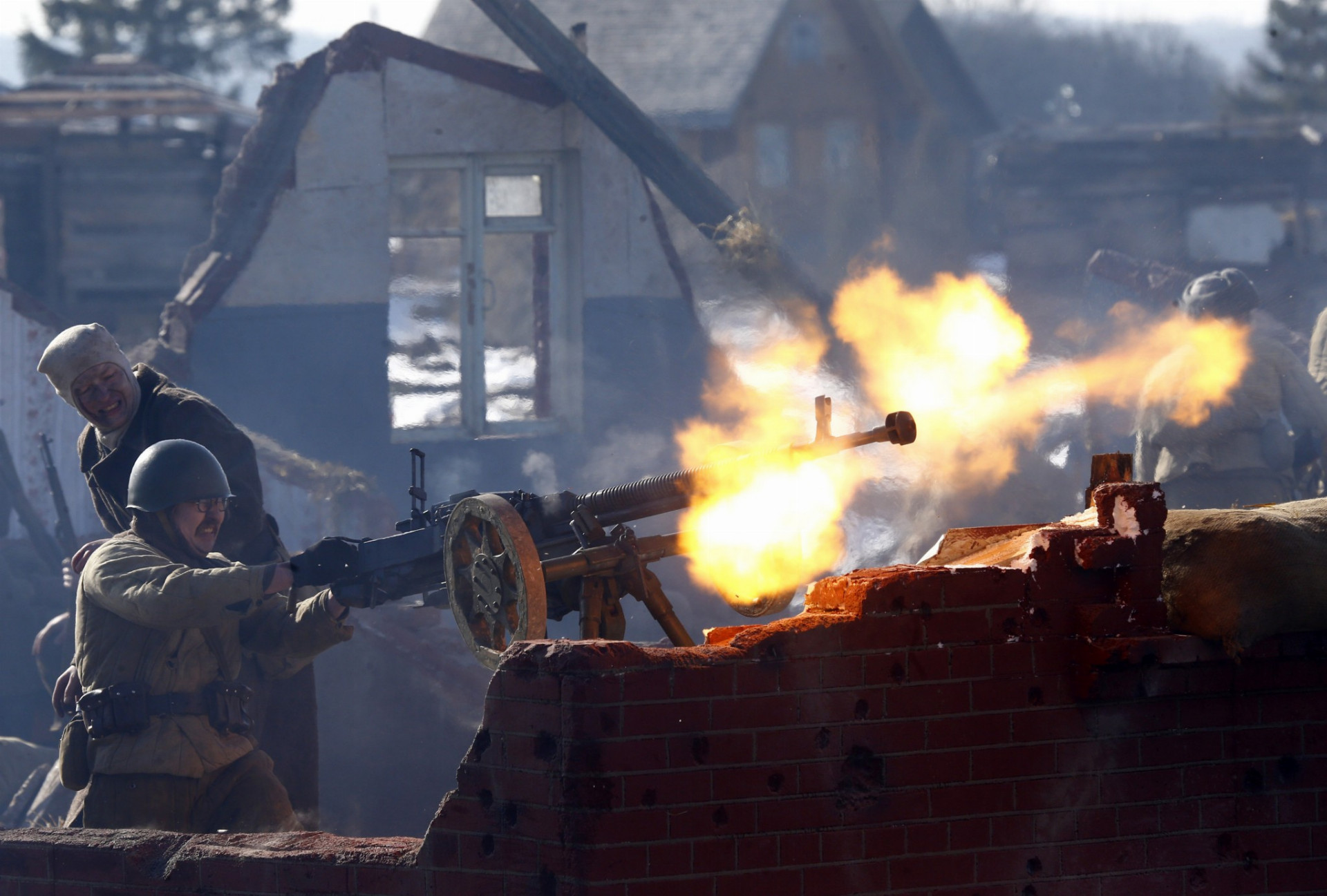 Rekonštrukcia bitky pri Stalingrade. Snímka: Reuters