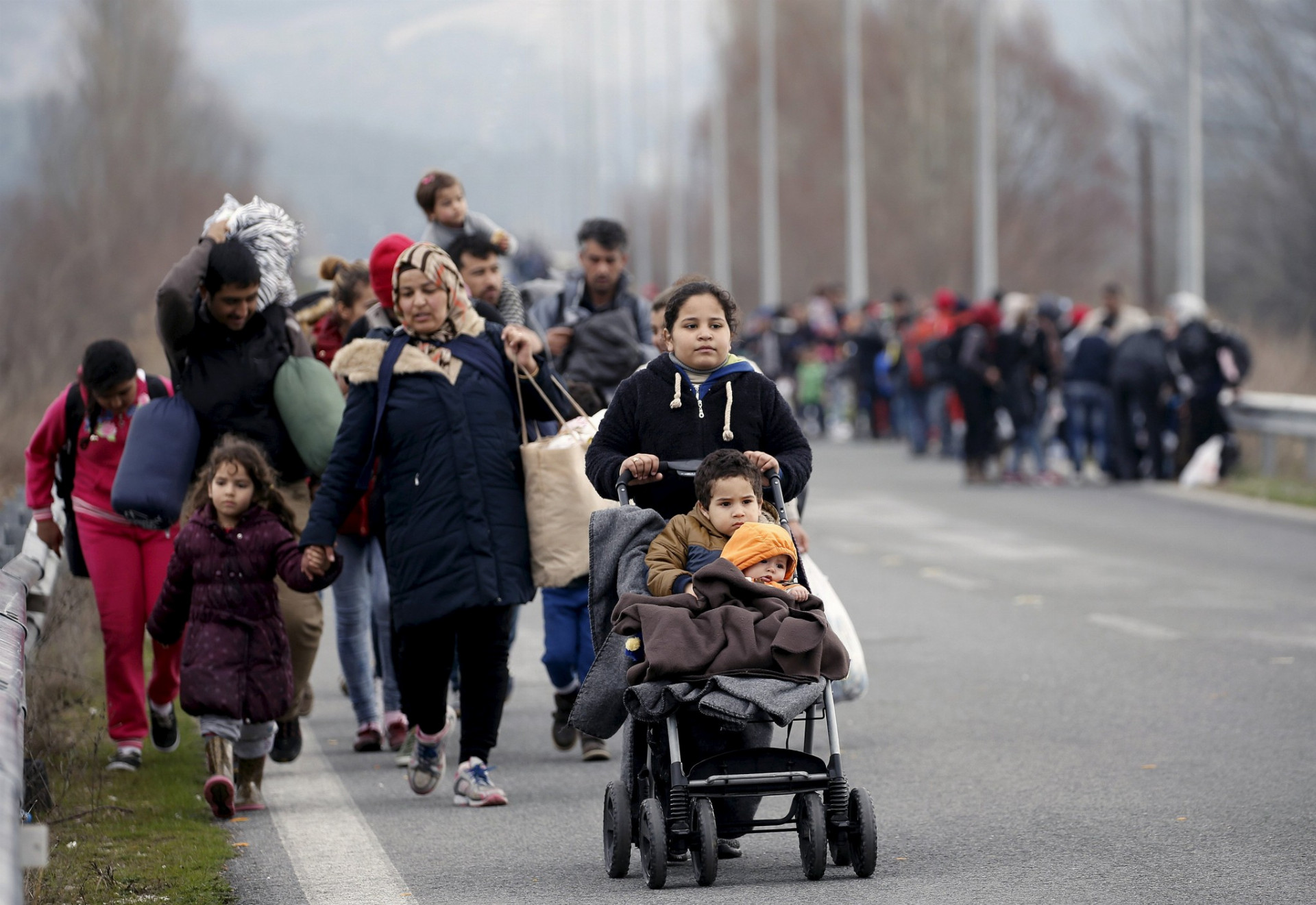 Migranti v Grécku. Snímka: Reuters