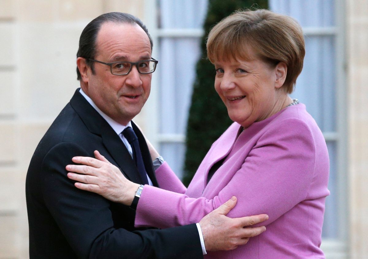 Francois Hollande a Angela Merkel.