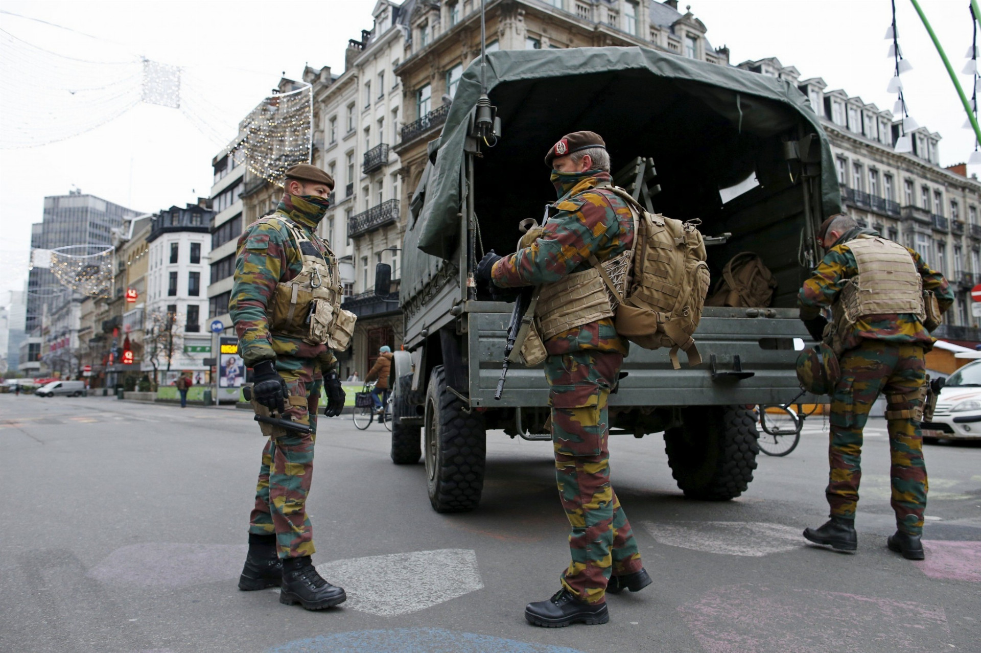 Belgickí vojaci v Bruseli