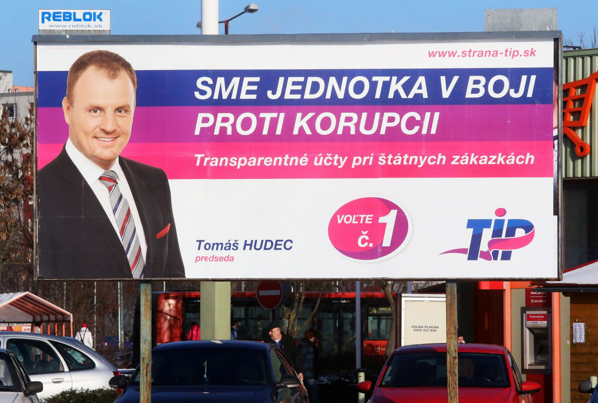 Volebný bilboard Tomáš Hudec - TIP