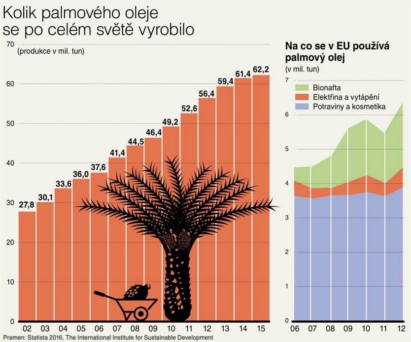 Produkcia a účel palmového oleja vo svete