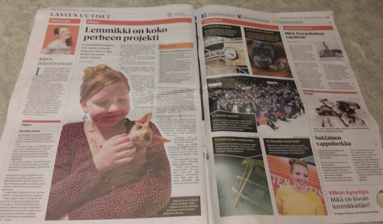 Detské noviny v najväčšom fínskom serióznom denníku sa venujú aj rôznym globálnym témam