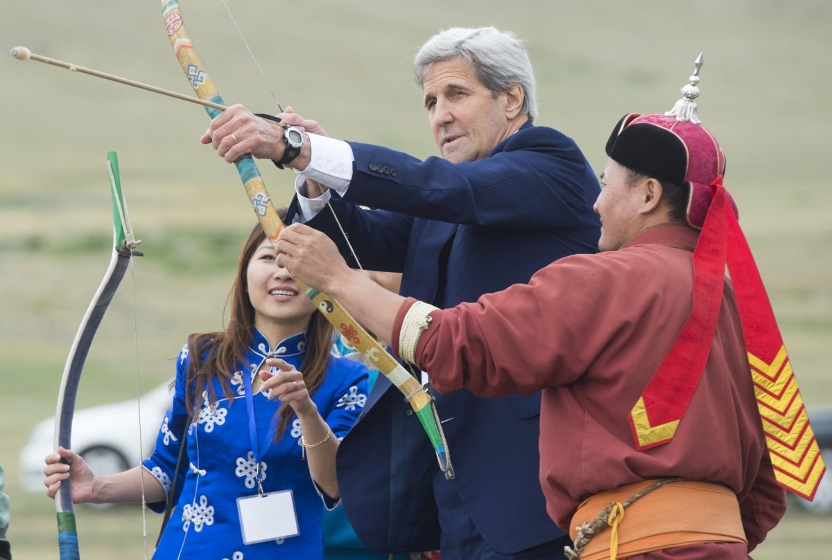 John Kerry na návšteve Mongolska