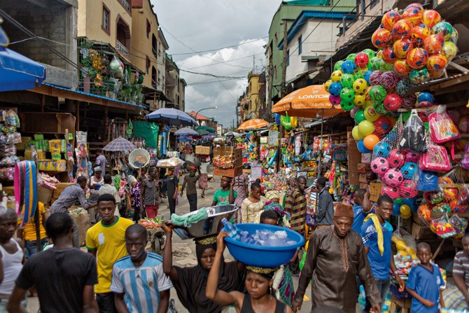 Trh v nigérijskom Lagose