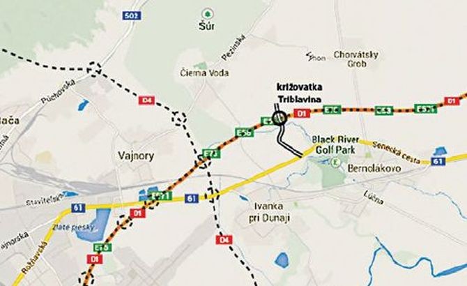 Medzi Bratislavou a Trnavou sa má rozširovať diaľnica D1. Kľúčová je križovatka
Triblavina.