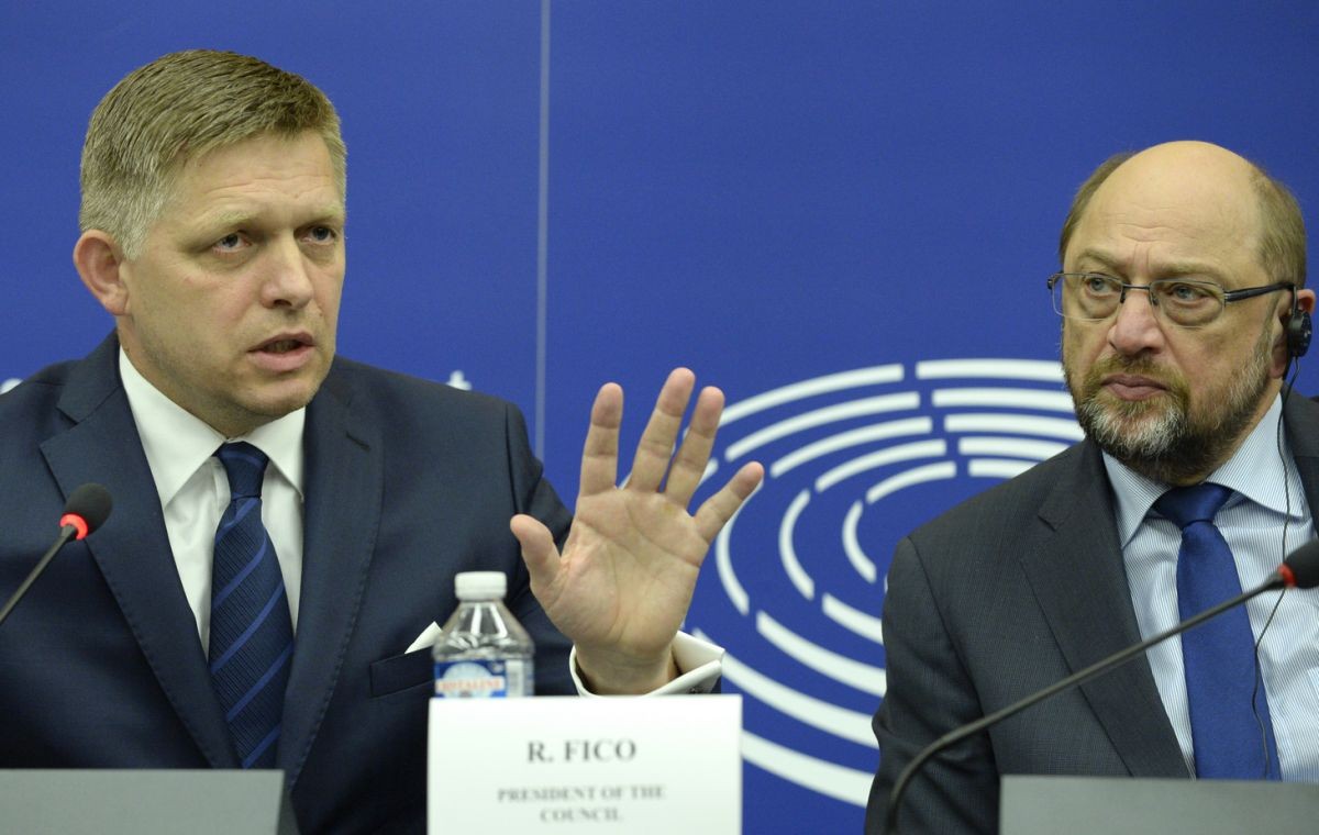 Premiér Robert Fico a Martin Schulz
