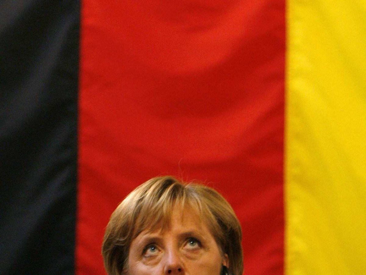 merkelová nemecká vlajka