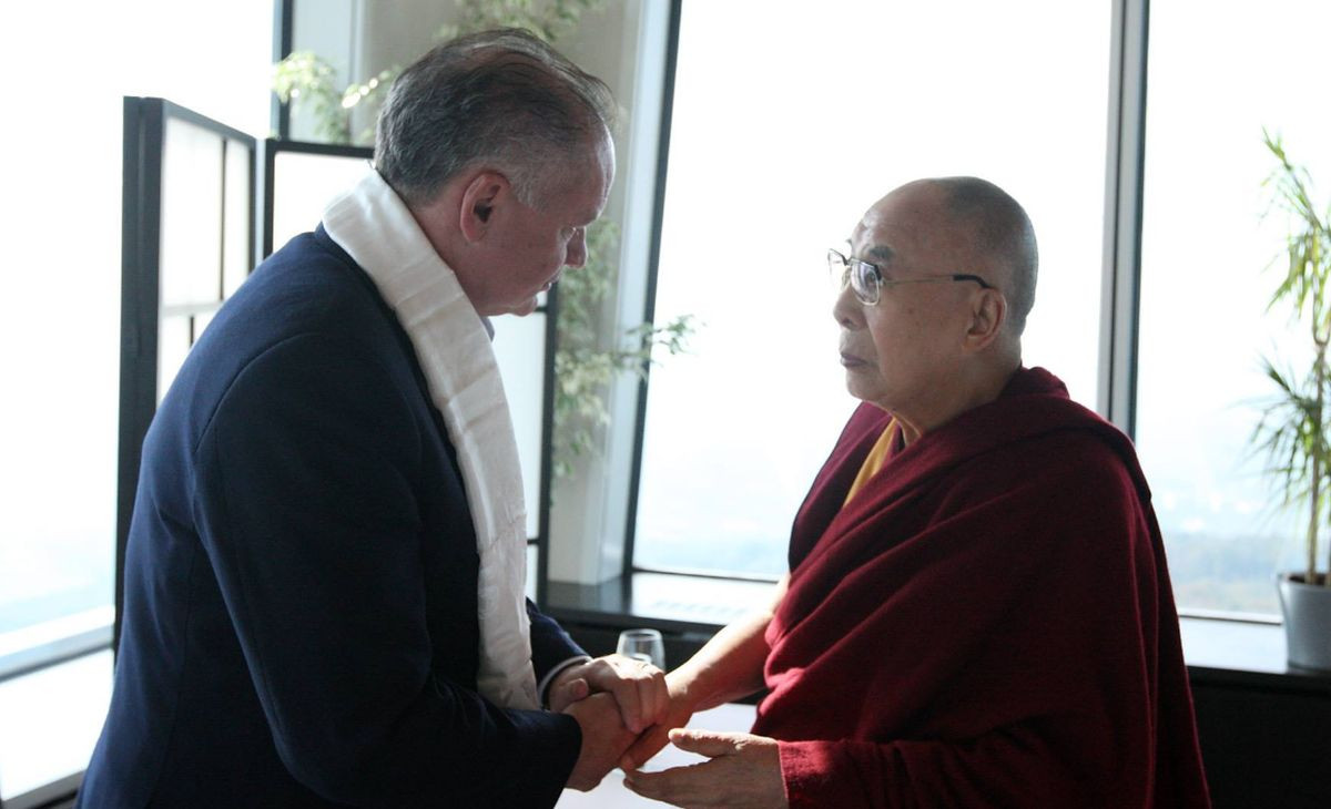 Prezident Andrej Kiska s dalajlámom