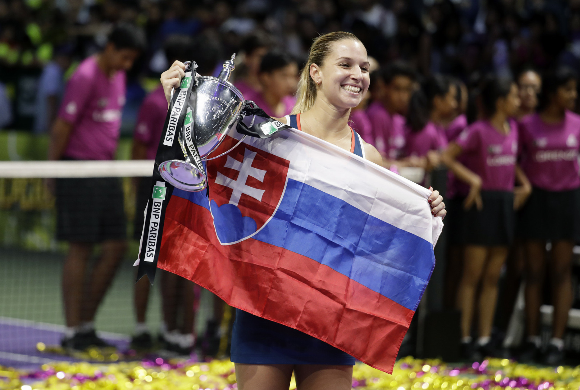 Dominika Cibulková s trofejou