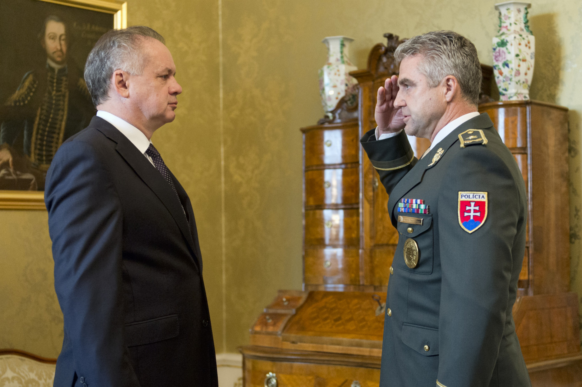 Prezident Andrej Kiska a policajný prezident Tibor Gašpar