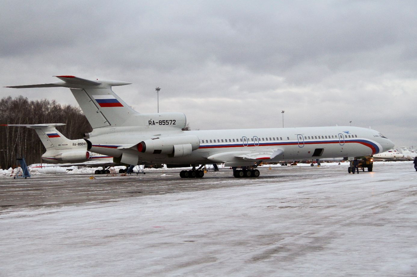 Lietadlo typu Tu-154 s registračným číslom RA-85572 