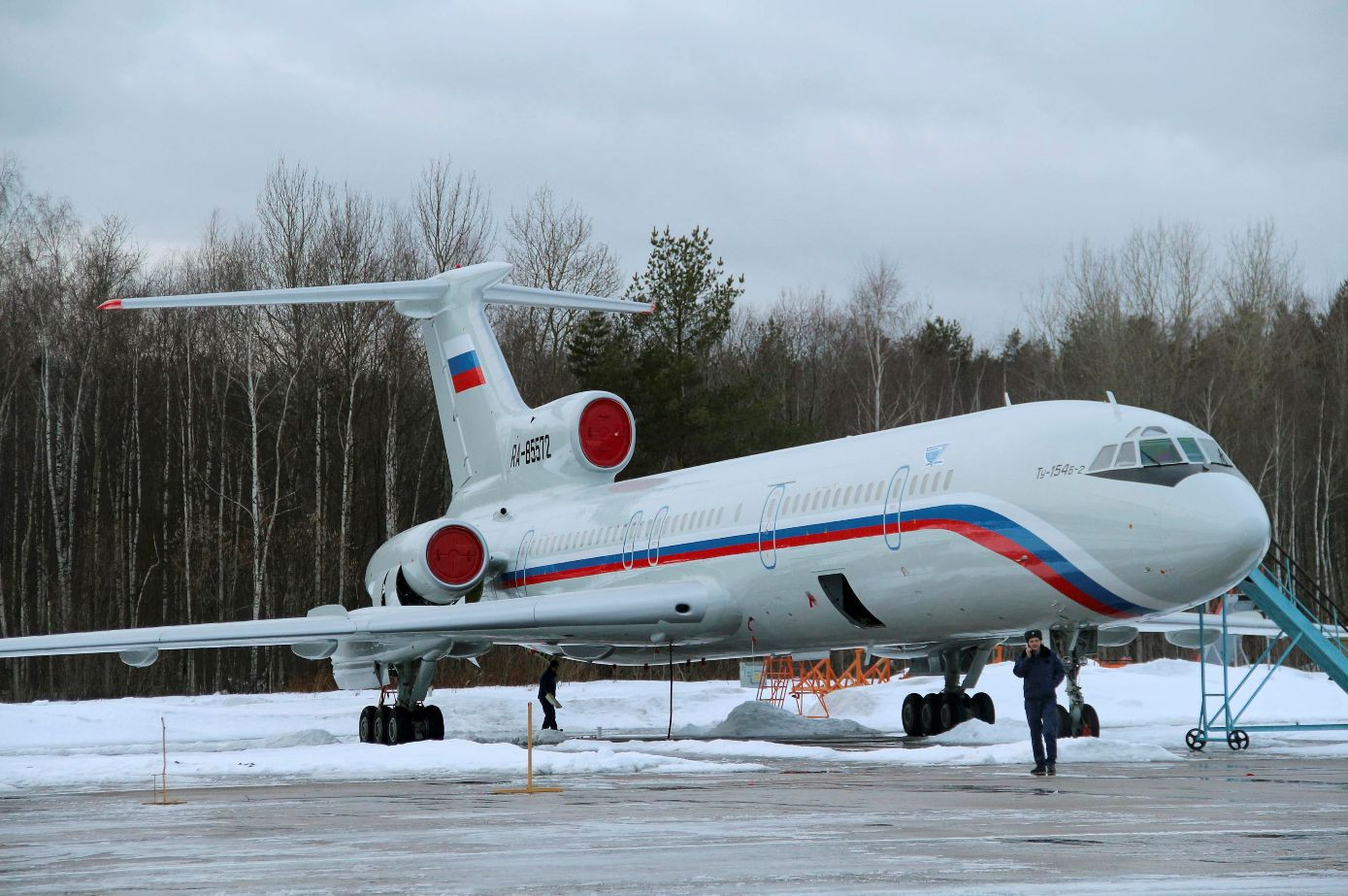 Lietadlo typu Tu-154 s registračným číslom RA-85572