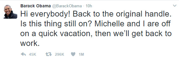 Obamov prvy tweet 