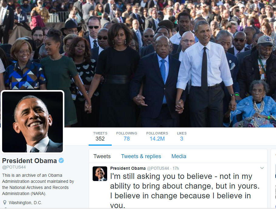 Archív twittru POTUS44