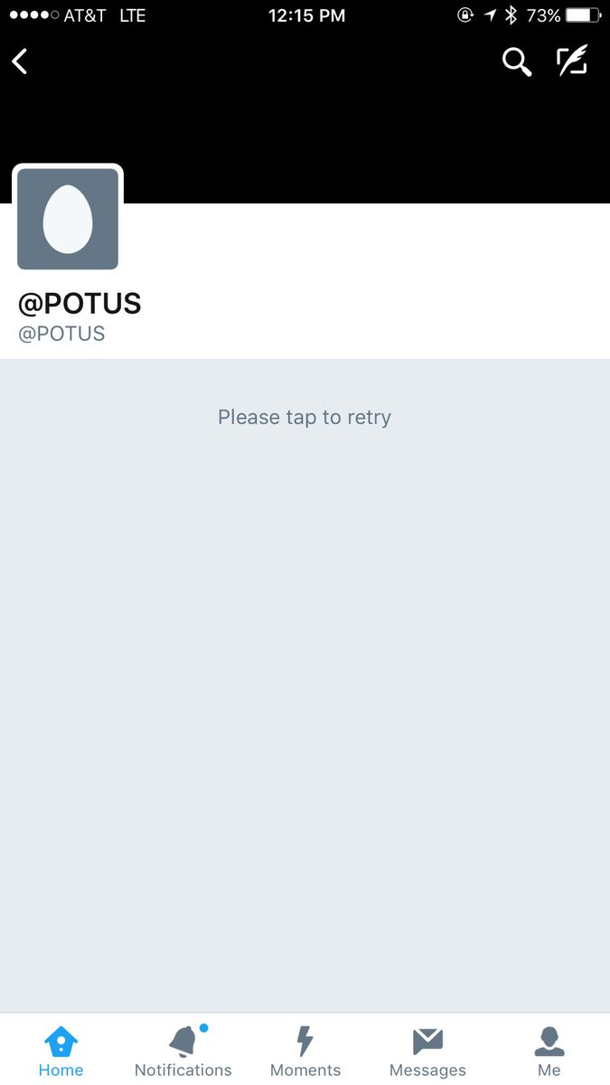 Prázdny POTUS twitter