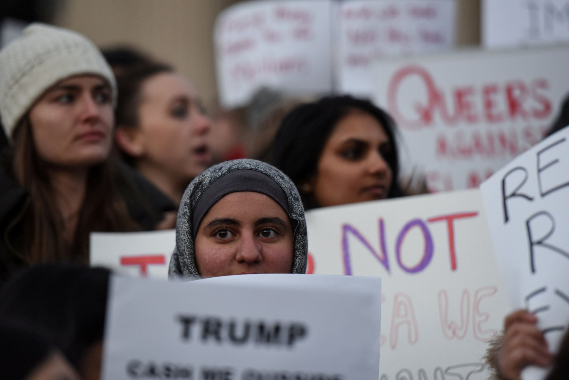 protest, Trump, migranti