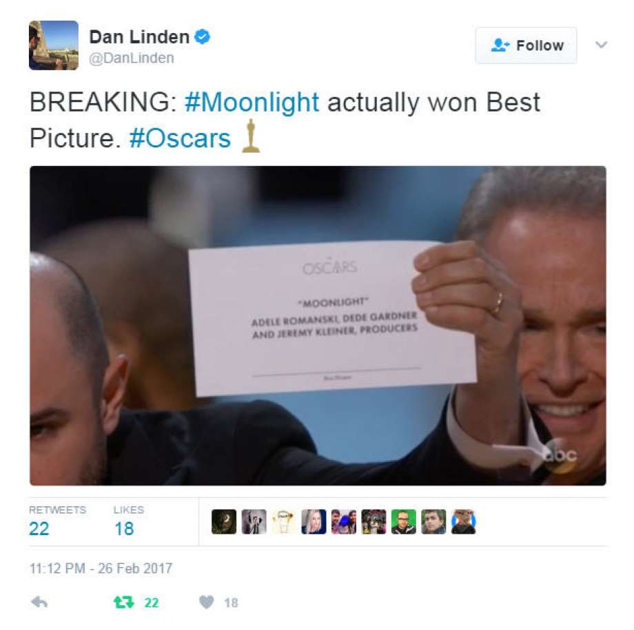 Dôkaz, že Moonlight naozaj vyhral Oscara za najlepší film. 