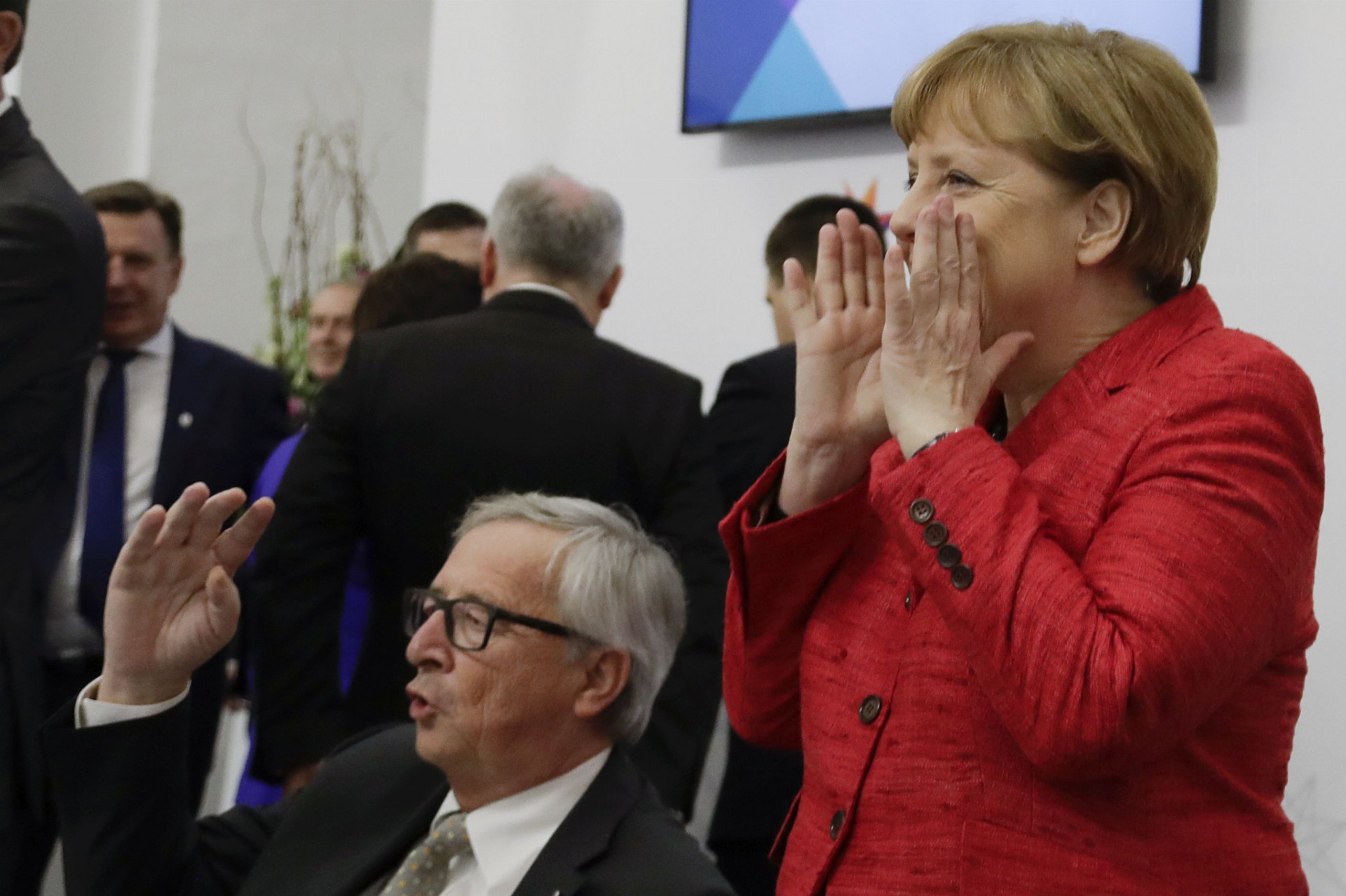Angela Merkelová a Jean-Claude Juncker 