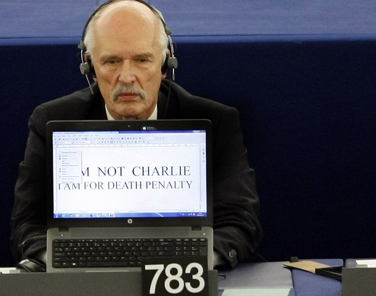 Poľský poslanec Európskeho parlamentu Janusz Korwin-Mikke