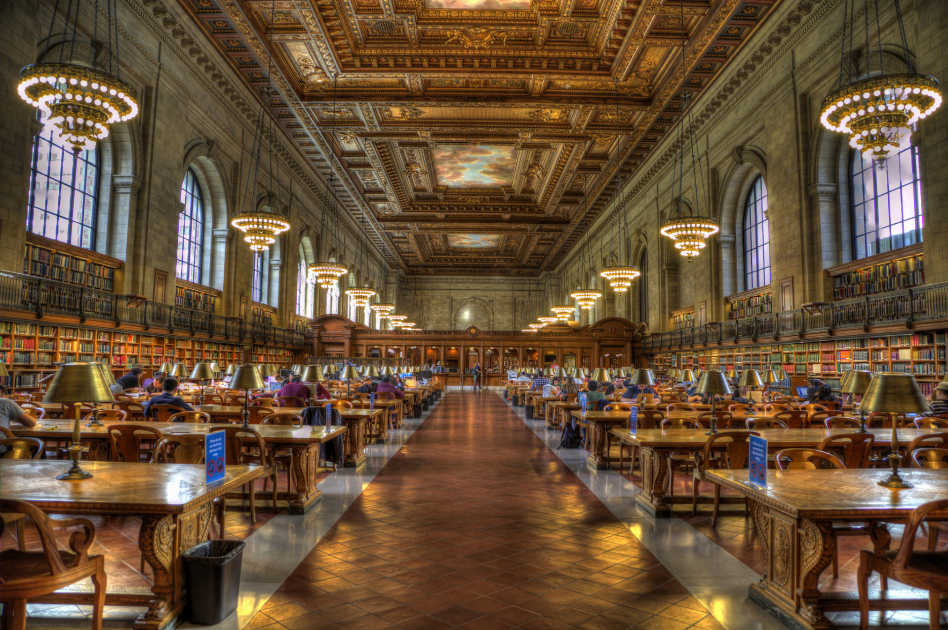 Verejná knižnica mesta New York je architektonickou pamiatkou, kde veľký, mramorový lev stráži viac ako 50 miliónov kníh.