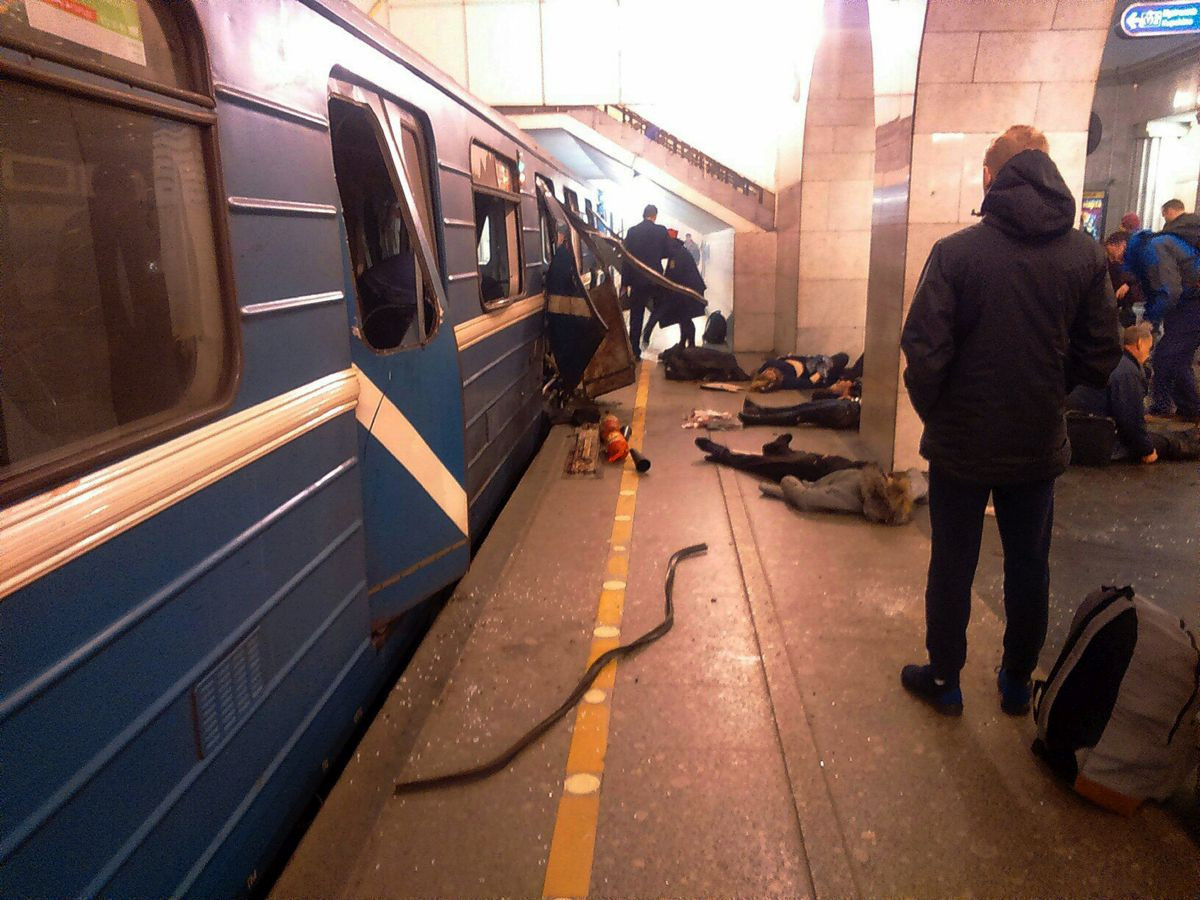Petrohrad metro výbuch