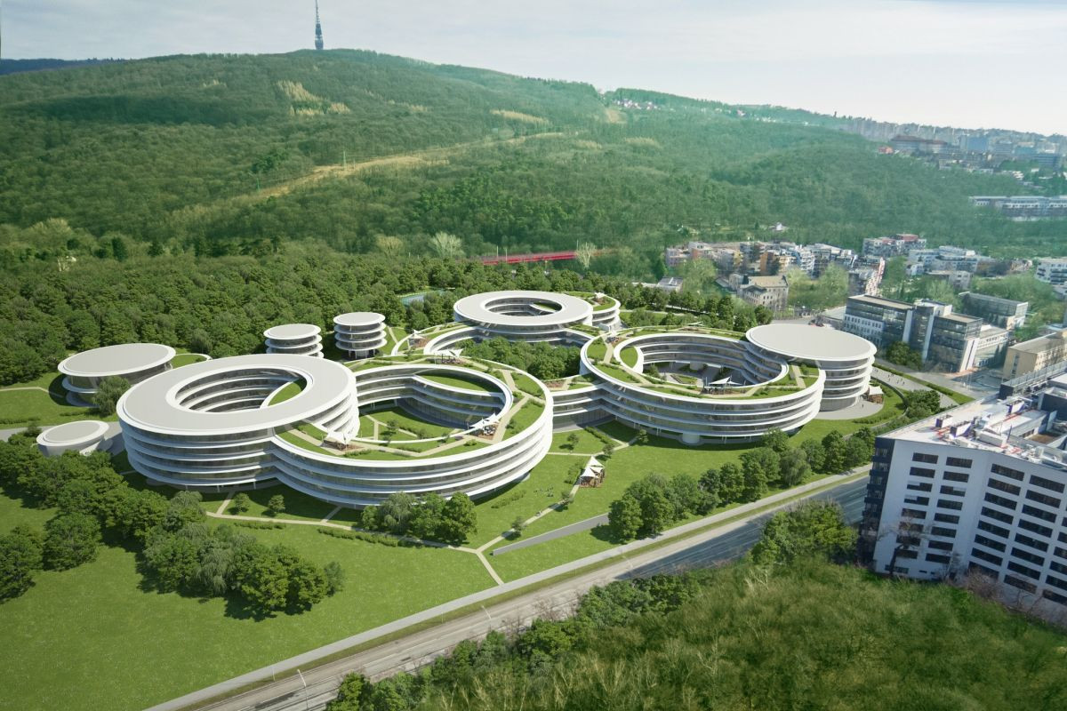 V areáli bývalej vojenskej nemocnice v Bratislave na Patrónke chce slovenská spoločnosť Eset postaviť komplex budov, ktorý bude tvoriť ich vlastné výskumné a vývojové centrum. Architektonicky stavba pripomína známu centrálu Apple v Silicon Valley v Kalifornii, ktorú tvorí komplex oválnych budov. 
začiatok výstavby: nejasný
koniec výstavby: nejasný
kancelárie: s kapacitou 1 400 zamestnancov
výška investícia: 100 miliónov eur