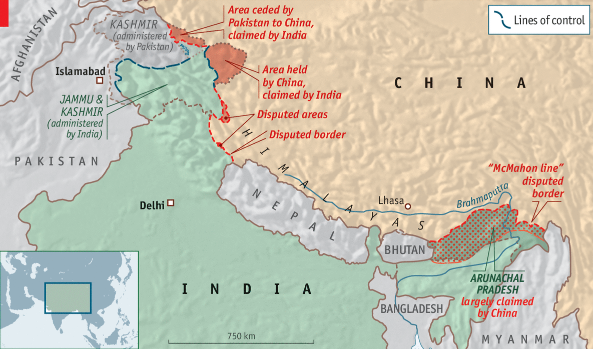 čína india hranice spory