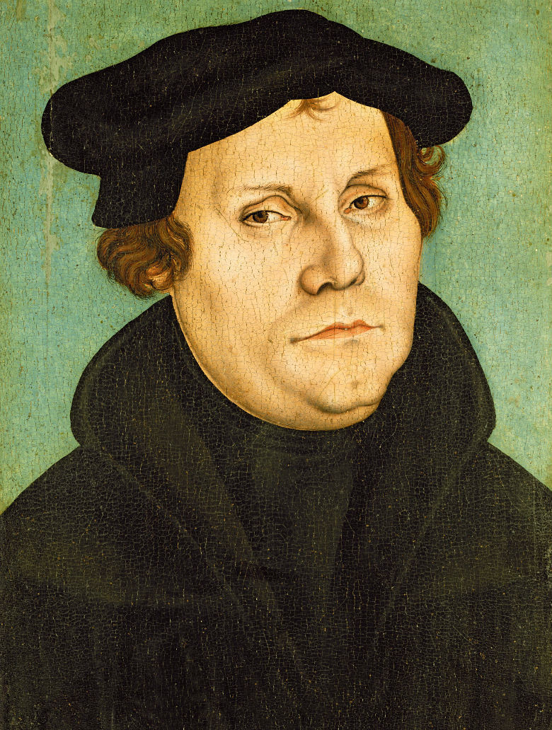 Martin Luther na portréte Lucasa Cranacha staršieho.