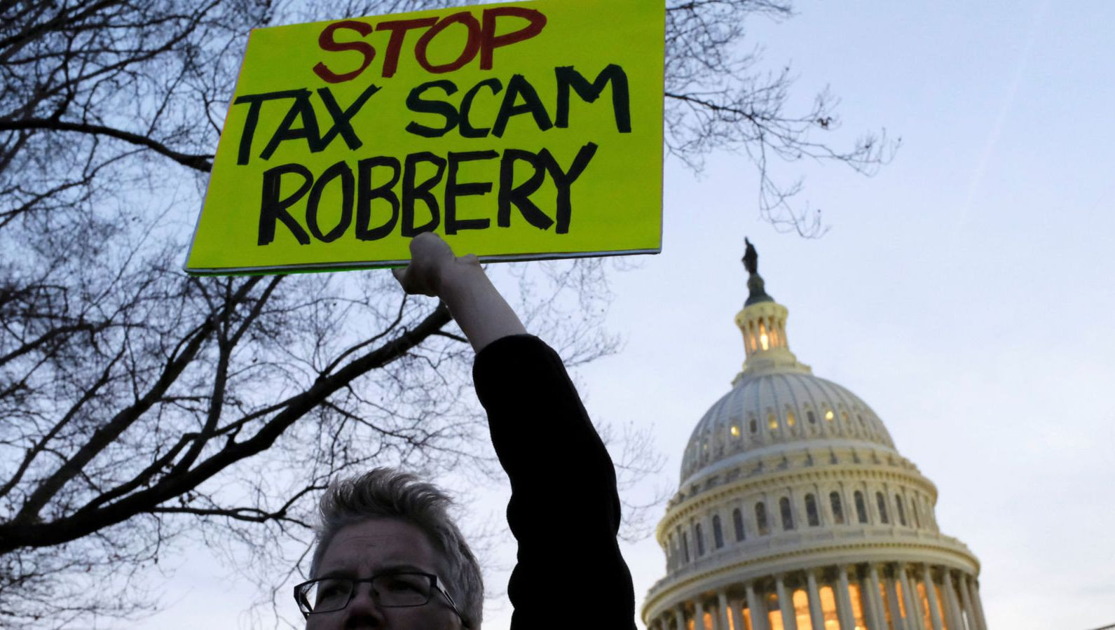 Proti daňovej reforme sa vo Washingtone konalo už niekoľko demonštrácií.