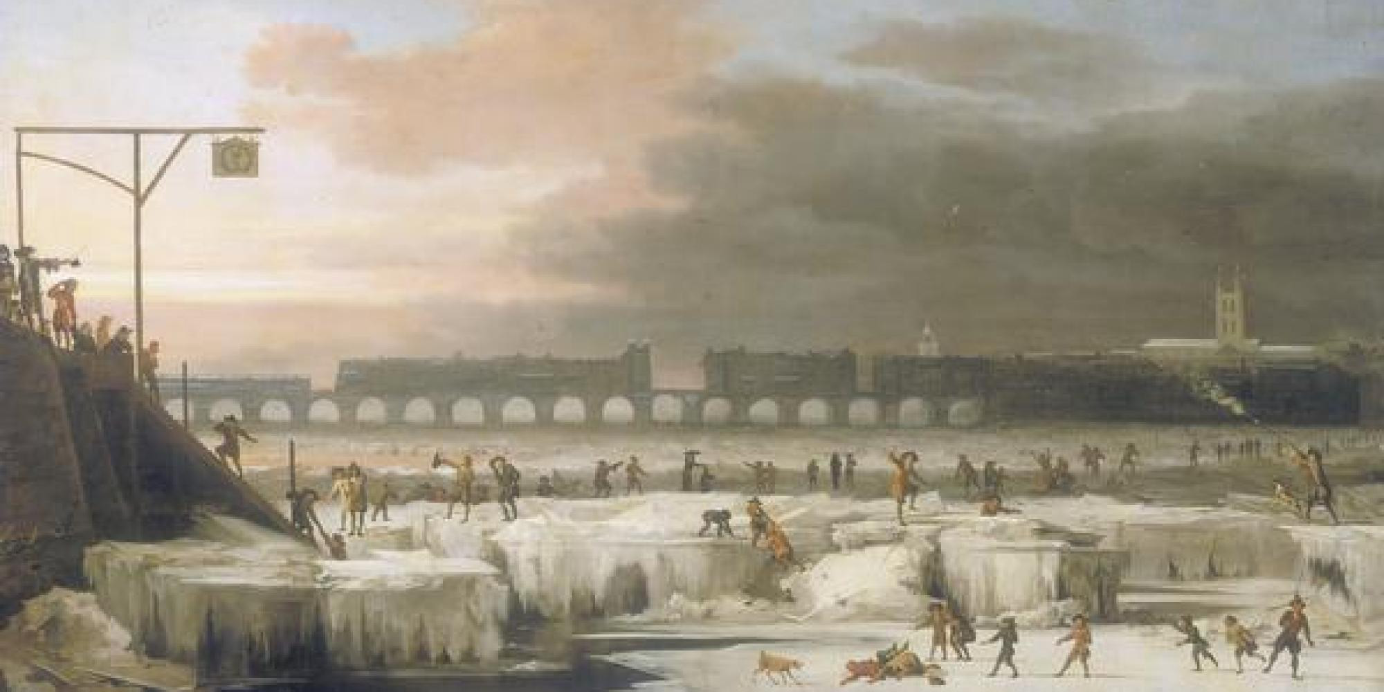 Zamrznutá Temža - 17. storočí počas malej doby ľadovej zamrzla Temža 10-krát. V 20. storočí len raz.