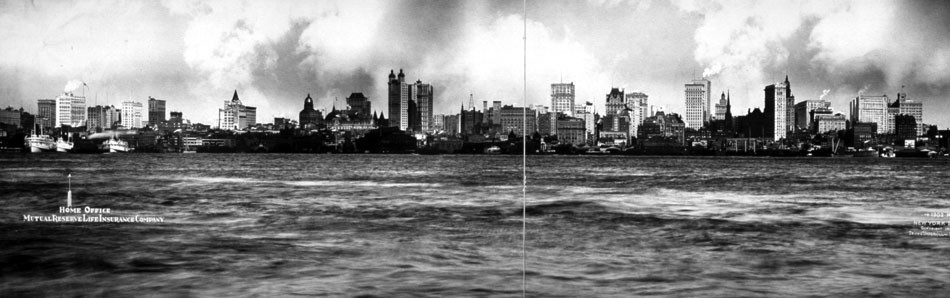 Panoráma New Yorku v roku 1902, ešte bez mrakodrapov.