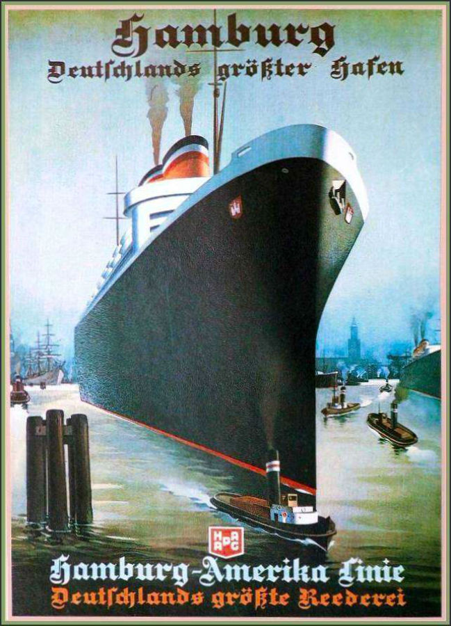 Loď Cimbria bola vyrobená na zákazku rejdárstva Hamburg - Amerika Linie.