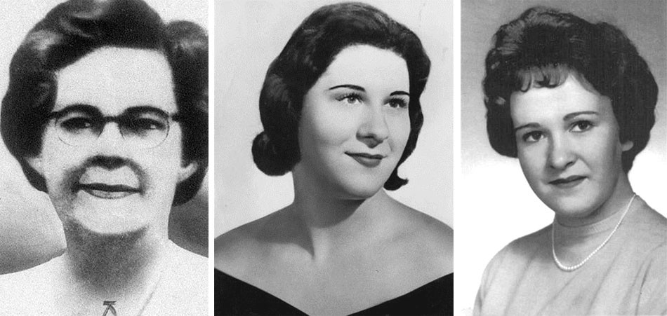 Tri zo Škrtičových obetí - Helena Blakeová, Beverley Samansová a Mary Sullivanová.