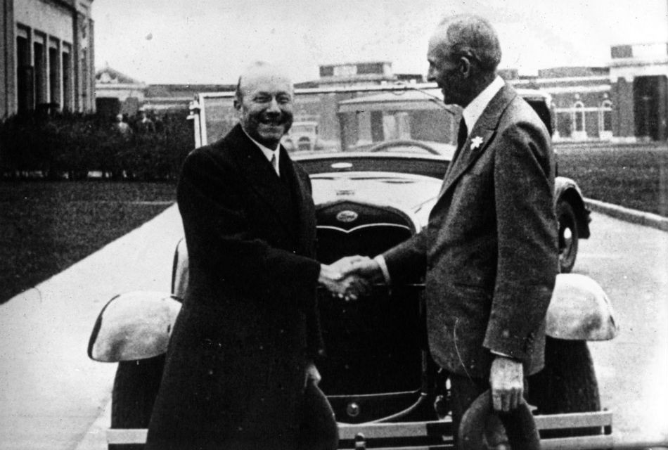 André Citroën (vľavo) s Henrym Fordom.