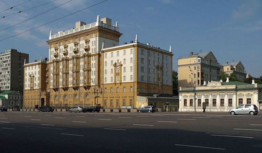 Budova americkej ambasády v Moskve.