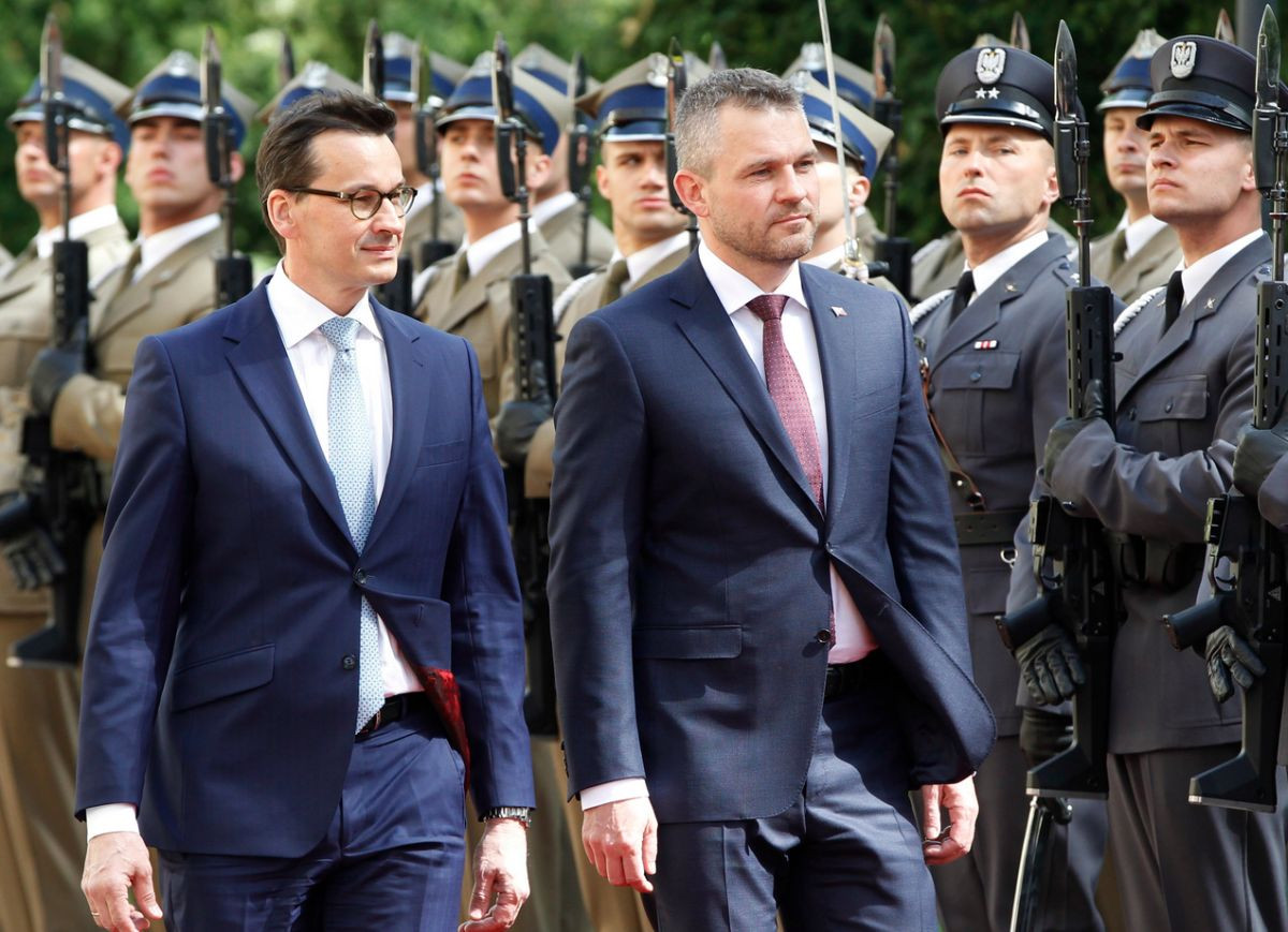 Poľský premiér Mateusz Morawiecki a Peter Pellegrini