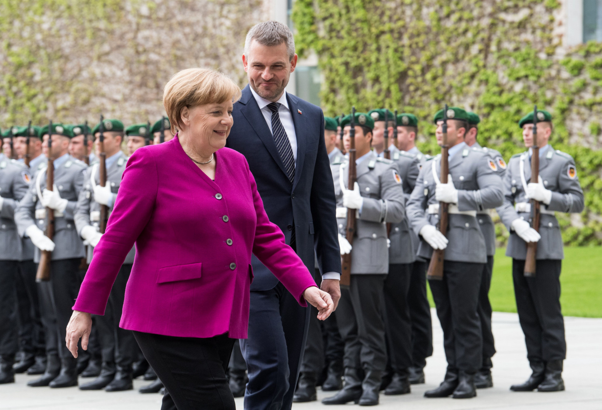 Peter Pellegrini sa stretol s nemeckou kancelárkou Angelou Merkelovou prvýkrát ako premiér.