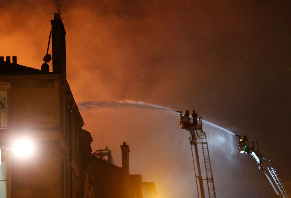 Požiar v Glasgowe