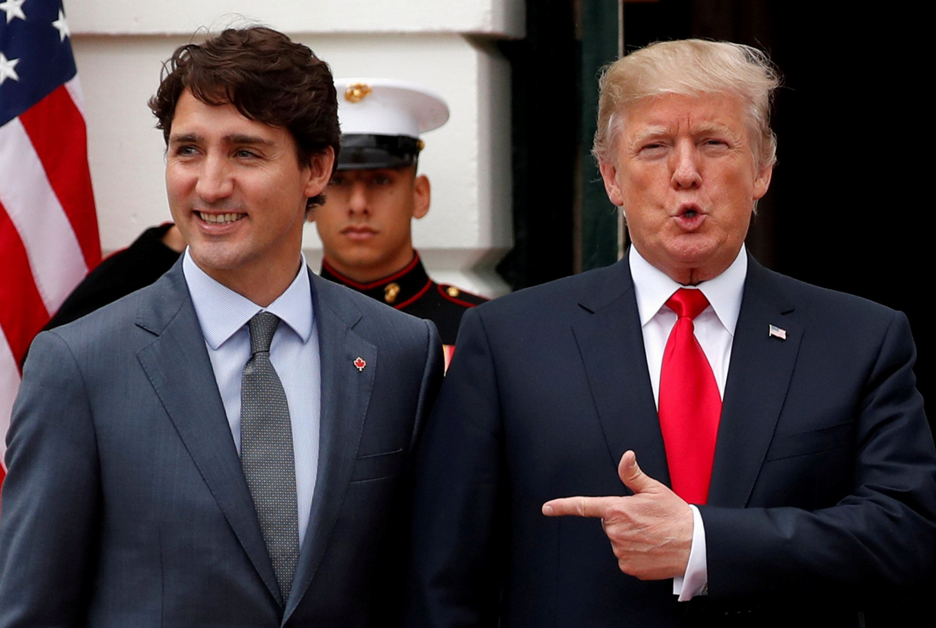 Kanadský premiér Justin Trudeau a prezident USA Donald Trump urovnali obchodné spory.