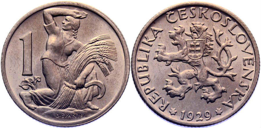 Československá korunová minca platila v obnovenej republike ešte dva roky po druhej svetovej vojne.