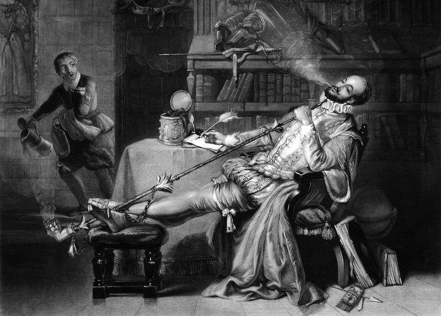 Sir Walter Raleigh je považovaný za prvého propagátora fajčenia v Anglicku.