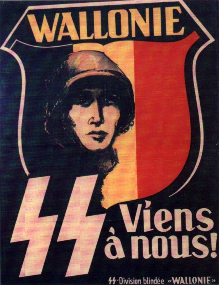 Regrutačný plagát do valónskej divízie Waffen-SS.
