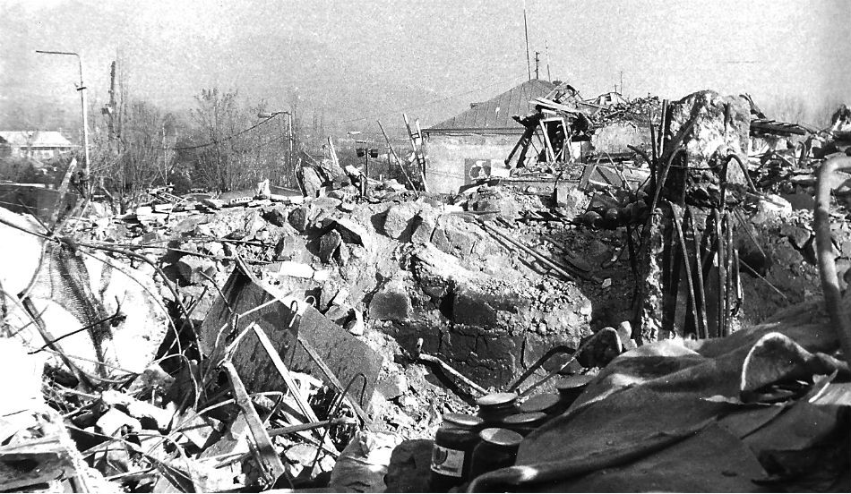 Arménske mesto Spitak, ktoré 7. decembra 1988 zničilo zemetrasenie.