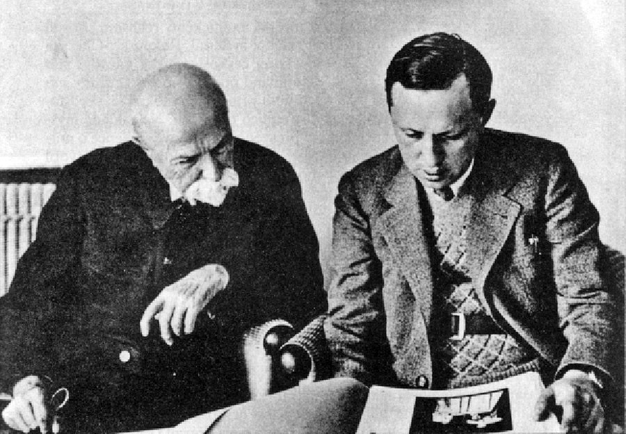 Čapek s prezidentom T. G. Masarykom.