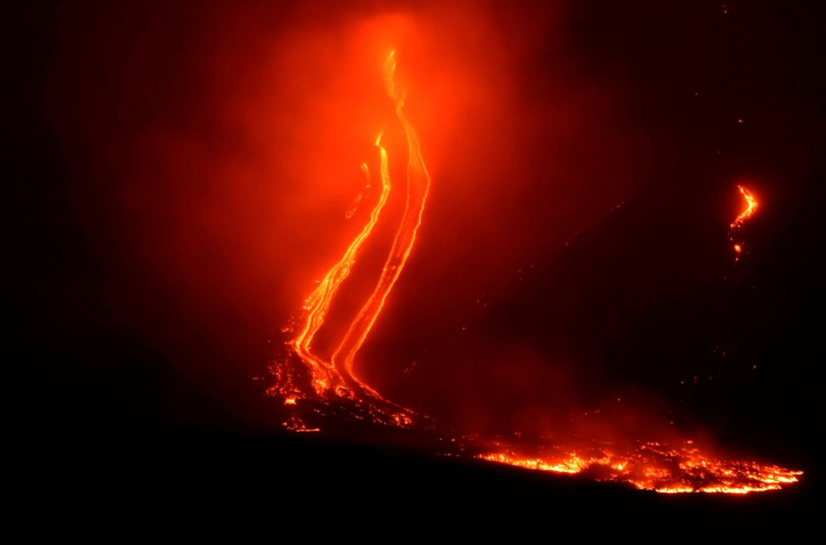 Výbuch sopky Etna