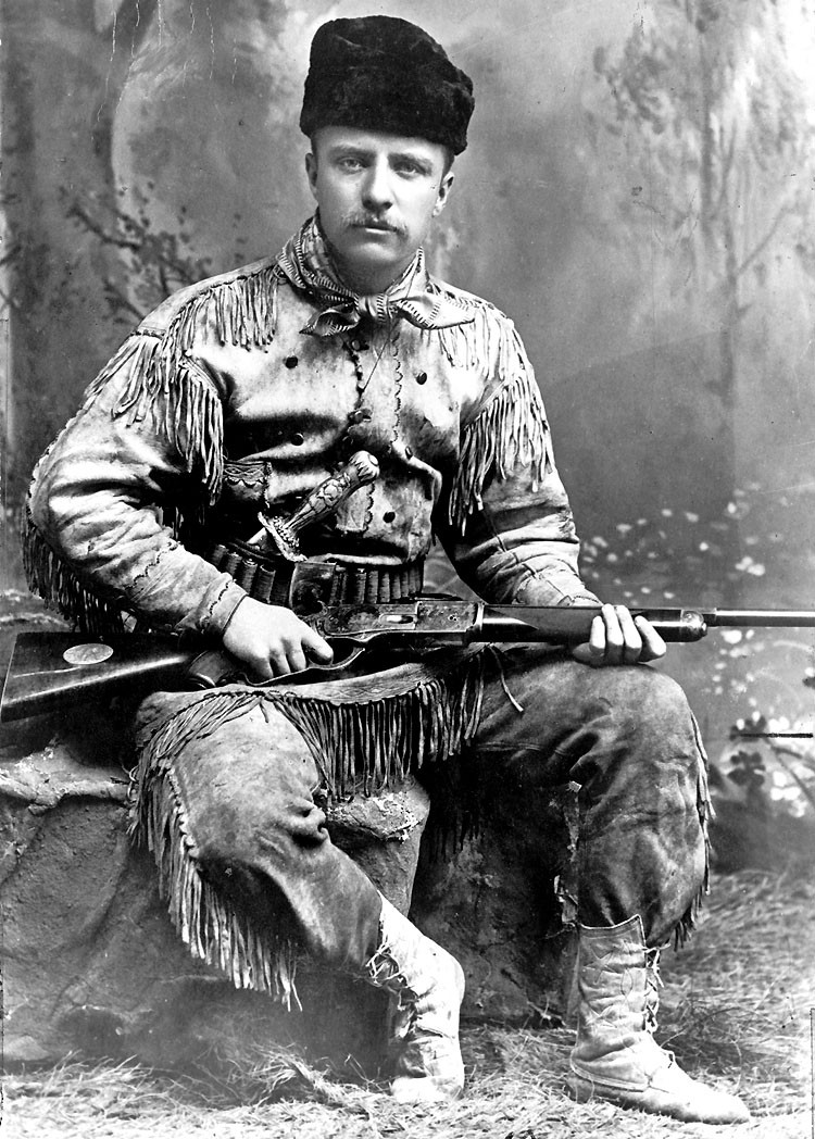 Theodore Roosevelt počas svojho rančerského obdobia v roku 1885.