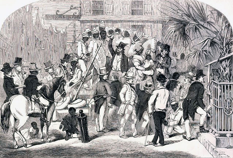 Dražba otrokov v Južnej Karolíne v roku 1856.