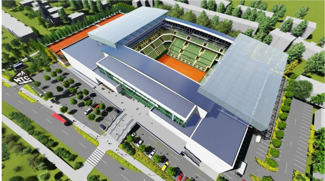 Nové NTC Košice má okrem tréningových dvorcov ponúknuť aj päťtisícovú multifunkčnú arénu so zatváracou strechou.