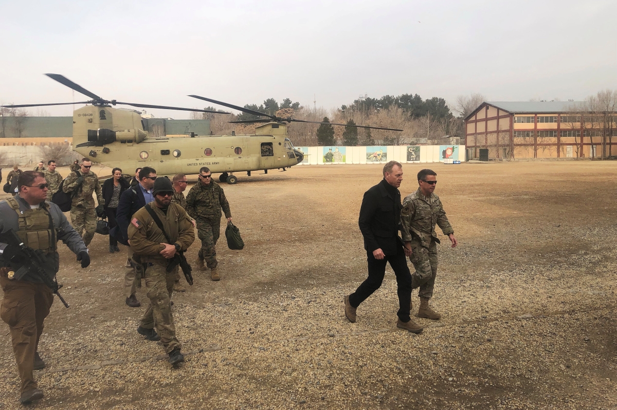 Americký minister obrany Patrick Shanahan v Iraku